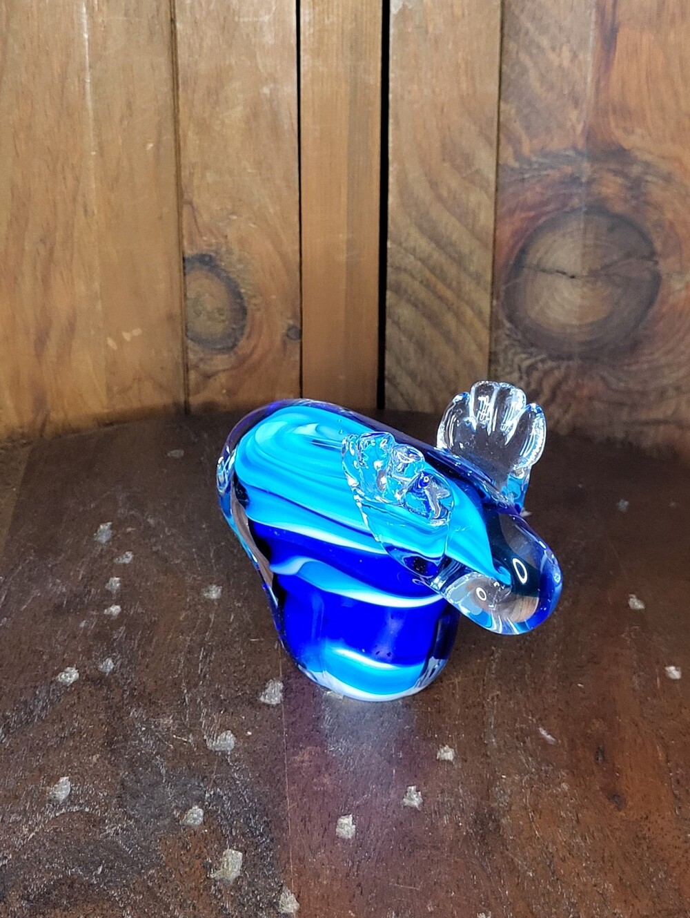 Handblown Blue Glass Moose - Picture 5 of 12